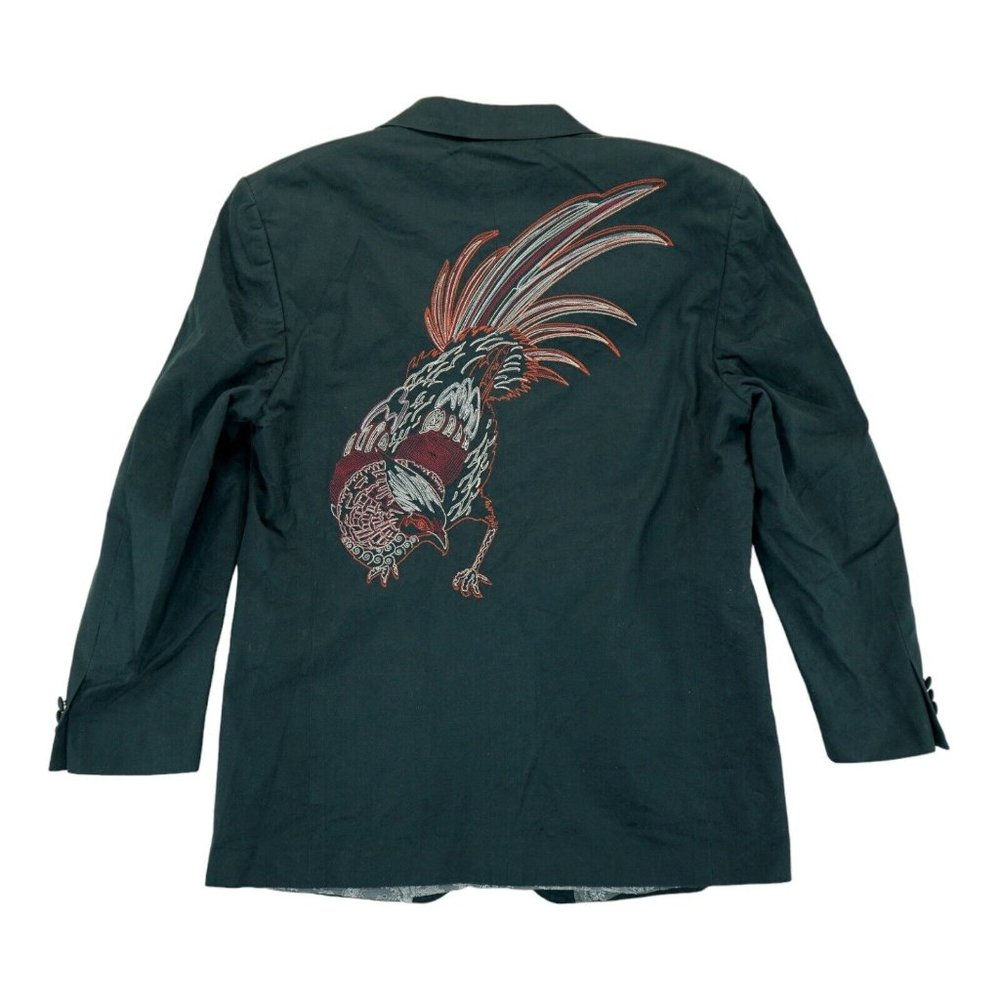 Rare Vintage Tiglio Rosso Men's Bird Embroidered ~ Floral/Paisley design ~ Sz 52